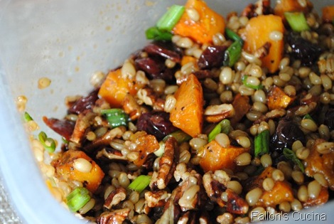 SALAD- Farro Salad with Roasted Sweet Potato, Feta